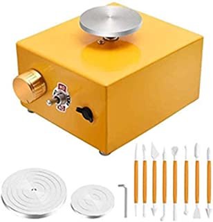 Mini Pottery Wheel Machine, Electric Pottery Wheel Turntable Diy Clay Tool with 2 Mini Turntables, Suitable for Making Cer... image