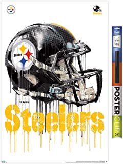 Trends International NFL Pittsburgh Steelers - Drip Helmet 20 Wall Poster, 22.375