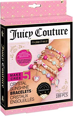 Make It Real - Juicy Couture Mini Crystal Sunshine - DIY Charm Bracelet Making Kit - Friendship Bracelet Kit with Swarovsk... image