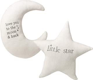 Lillian Rose White Star and Gray Moon Nursery Pillow Set image