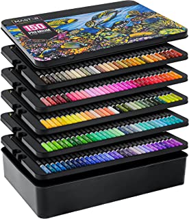 Master 150 Colored Pencil Mega Set with Premium Soft Thick Core Vibrant Color Leads in Tin Storage Box - Professional Ultr... image